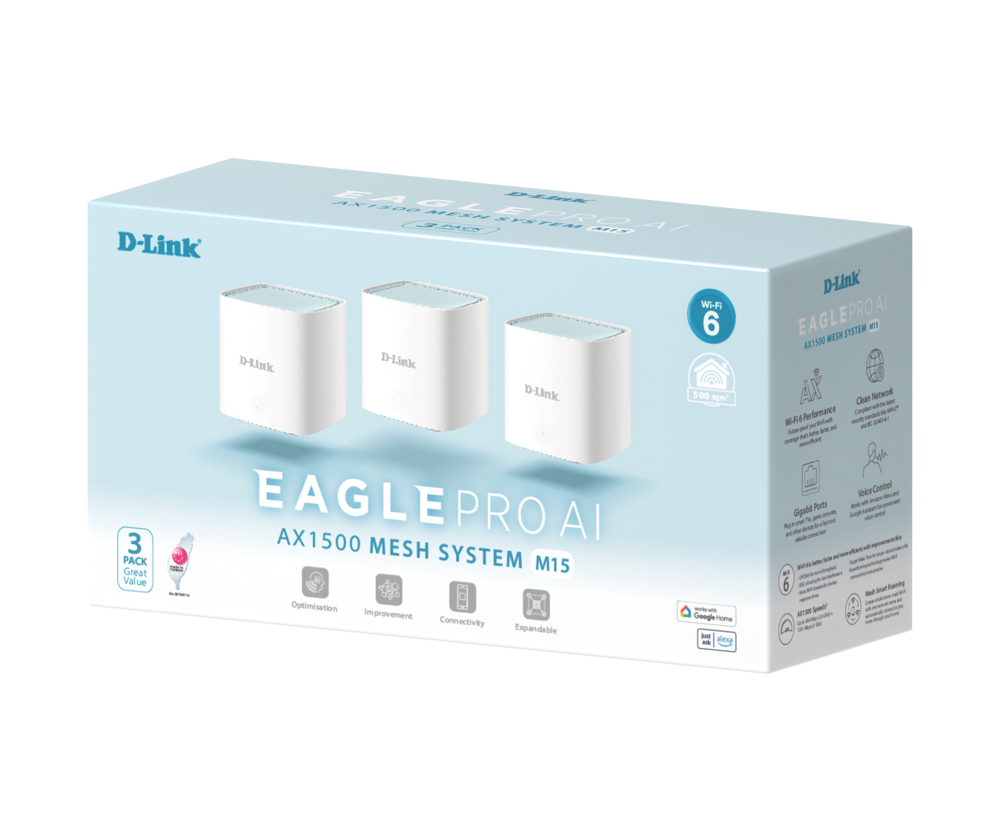 DLINIK AX1500 Mesh Router M15 (3 Pack)
